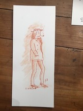 Rimbaud d’après Paul verlaine Dessin Signé de Frederic Branka Peintre Coté Akoun