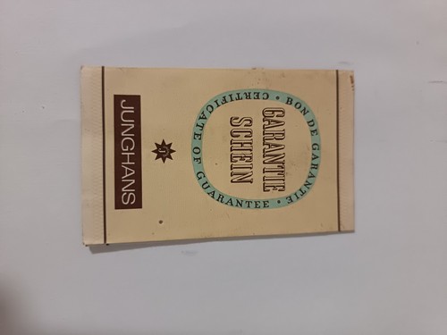 Livret garantie junghans - livret,