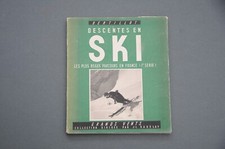 Montagne ski de randonnée Bertillot Descentes en ski 1947 parcours en France