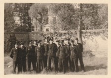 Photo soldat allemand WW2 Groupe de marins Officiers Kriegsmarine - 6441