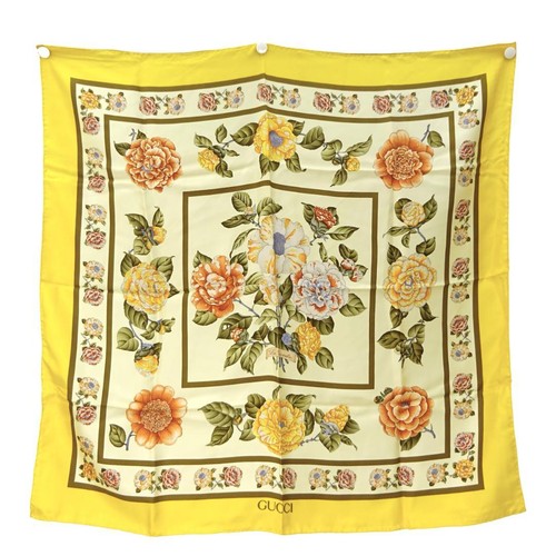 Foulard fleurs gucci - à,