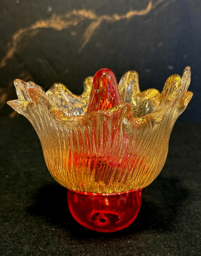 Abat jour fleur verre - verre, de