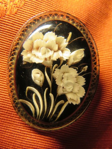 Broche deuil ancienne - deuil,