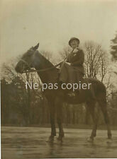 CAVALIERE vers 1930 AMAZONE photo 17,8 x 13 cm par PIAZ PARIS équitation