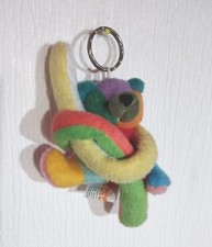 ⭐⭐OURS PELUCHE LONGS BRAS CAROLINE LISFRANC, DOUDOU BEAR MULTICOLORE  NEZ Kaki