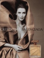 Publicité papier Parfum. Perfume ad. Cristobal de Balenciaga 1998 France 