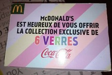 COFFRET complet des verres COCA COLA MC DO 2018 , neufs , jamais utilisés !!!!