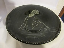NUDE WOMAN ON CERAMIC PLATE