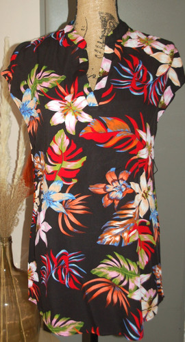 Haut tunique imprimé floral