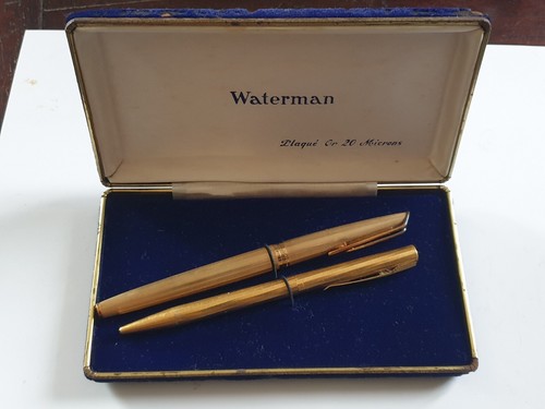 Stylo plume waterman plaque - plaque, or