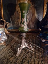Vase Art Nouveau en verre vert