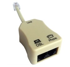 Filtre ADSL RJ11 Câble Téléphone Modem Internet Prise Téléphonique Splitter PC