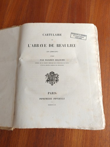 Rare cartulaire abbaye de - cartulaire,