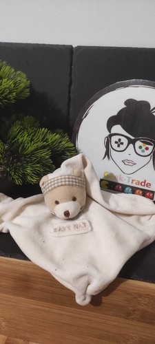 Doudou plat ours blanc - , vichy