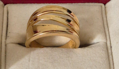 Bague vintage dorée effet - vintage,