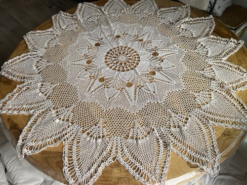 Nappe ronde ancienne coton - ronde,