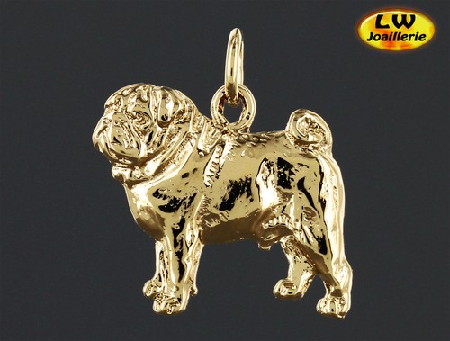 Pendentif chien carlin - pendentif,