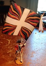 FRANCE Rgt GARDES SUISSES Louis XVI-  Porte Drapeau - plomb, 54mm - Signé DELSAL