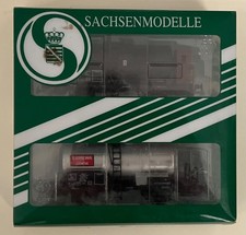 SACHSENMODELLE Set 2 Wagons Citerne à essieux SNCF HO Réf. 14103