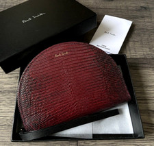 Porte-Monnaie Zippé Embossé En Lizard Moitié Lune Paul Smith BNIB