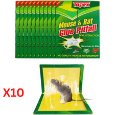 Piège à Souris Rats Efficace 10 Plaques Glu Collante Vert 21x35cm Grande Taille