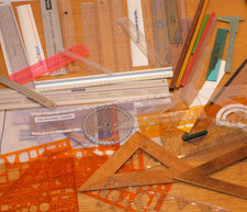 LOT REGLE metre de MESURE