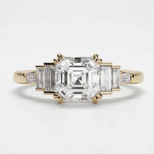 2ct asscher lab - lab, diamond