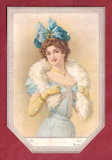 Rarissime Suite  5 Chromo Mode 1800. Magnifiques Jeunes Filles En Belles Tenues.