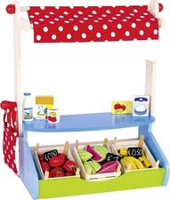 Petit étal de marché en bois