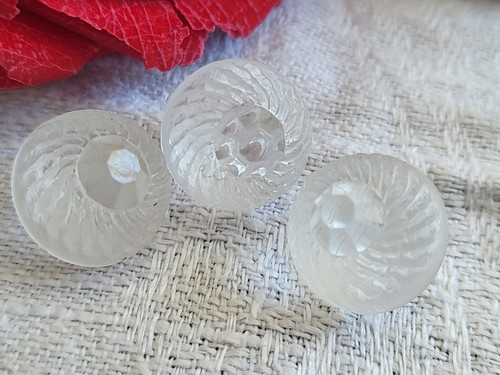 Trio boutons anciens verre - trio, en