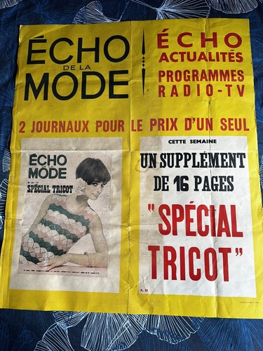Affiche ancienne écho - ancienne,