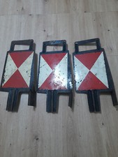 Signal de wagon.Fin de convoi. DB. Allemand. Vintage. 3 signaux.