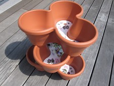 Combiné 3 jardinières pots