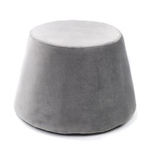 Pouf recouvert de velours Gris