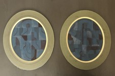 Tableaux peinture ancienne Paire De Dessins Cubistes XXe