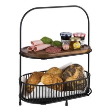 Caisse Buffet Hôtel 2 Niveaux En Métal Noir 31x17x37,5h CM - APS - Bar