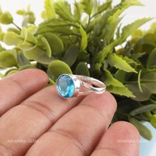 Bague Solitaire En Topaze