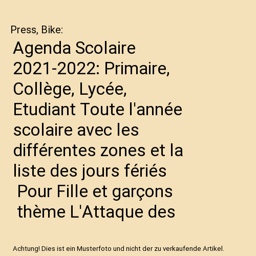 Agenda scolaire 2021 2022 - scolaire, 2021-2022