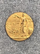 Médaille Bronze doré, par L.O. Mattei, agriculture, Villefranche de Longchapt.