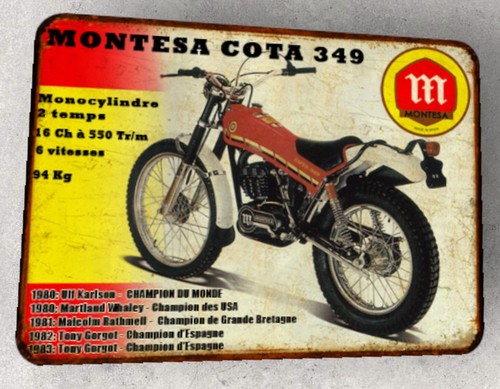 Plaque métal vintage - plaque, montesa