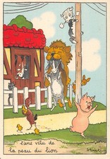 CPA ILLUSTRATEUR / STARLING / L'ANE VETU DE LA PEAU DU LION