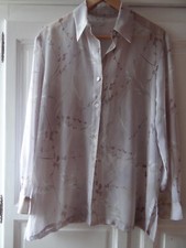 Sur-chemise femme, taille 44, marque "La Boutique", parme avec motifs