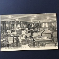 CPA St Nazaire Paquebot CUBA Salon de Conversation Compagnie Transatlantique CGT