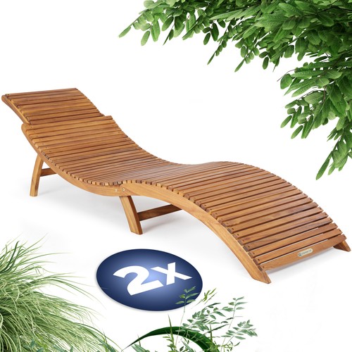 Chaises longues pliables en - 2x,