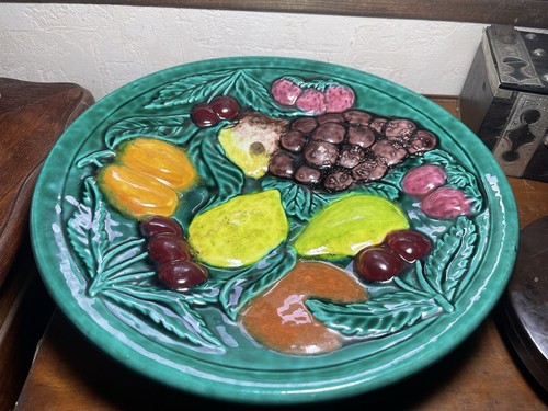 Plat fruits céramique - À, en