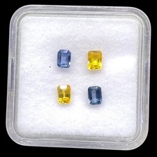 4 Pièces Naturel Jaune Bleu