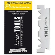 Boite de 50 lames pour rasoir droit coupe-choux lame interchangeable - BARBER...
