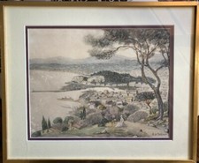 AQUARELLE  PORT DE NICE 1923