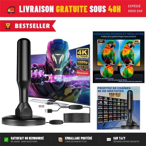Antenne intérieure tnt hd - antenne,