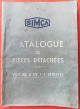 1933 SIMCA CATALOGUE PIÈCES DÉTACHÉES 6 CV F 4 VITESSES (FIAT)